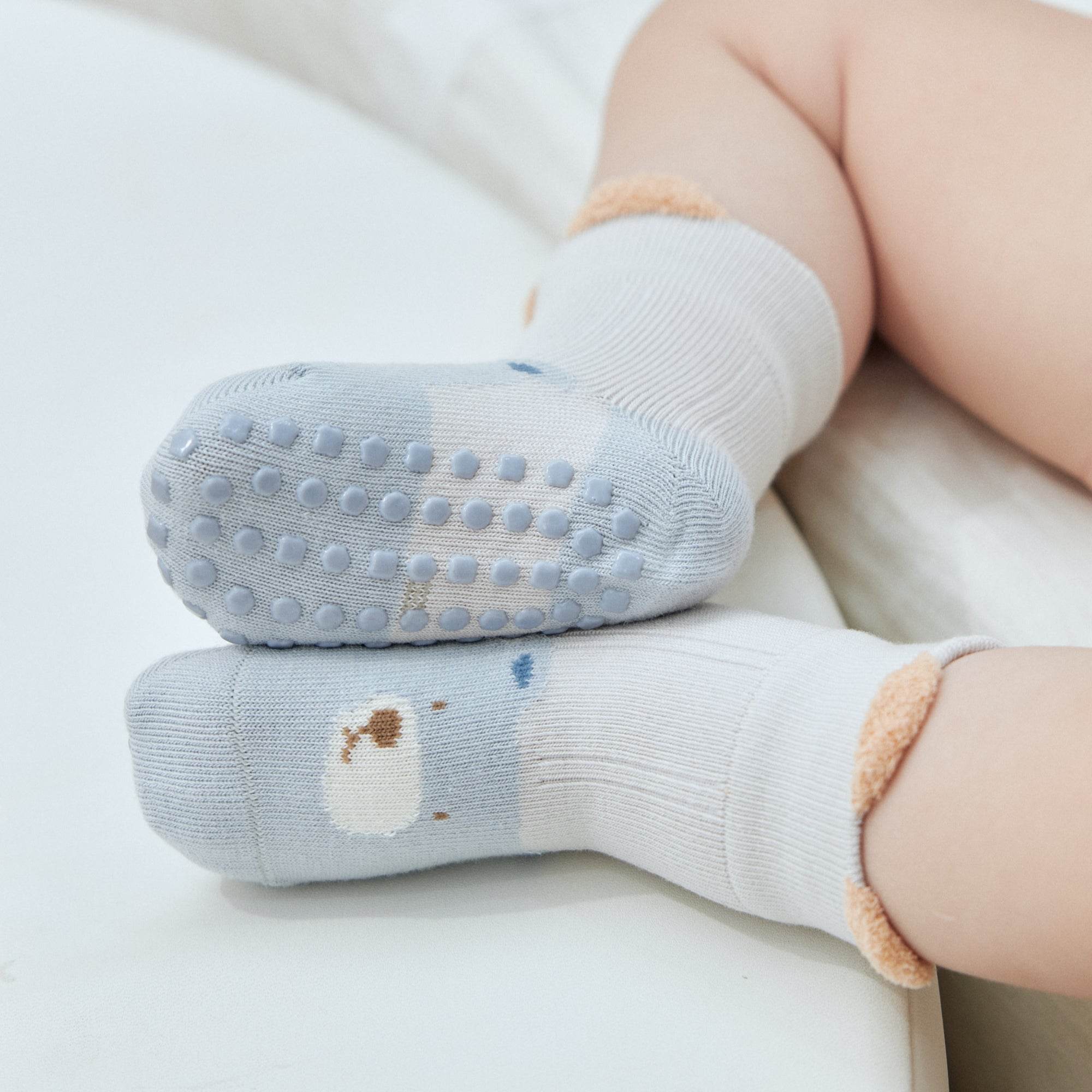 Babies' Non-Slip Socks for New Walkers-3 Pack - Weavasocks