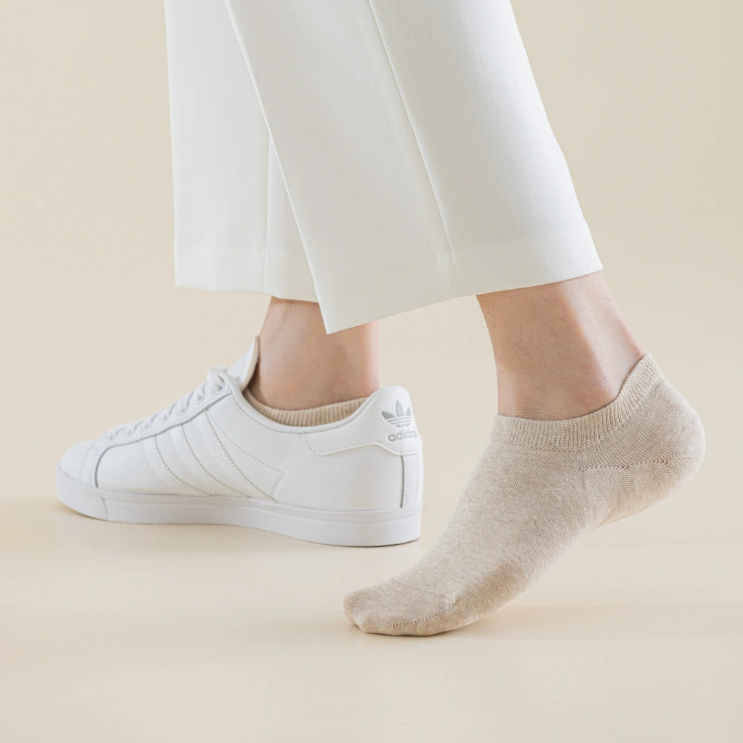 Men's 92% Cotton Heather Invisible Socks