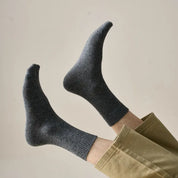 Men's Heathered Merino Wool Crew Socks