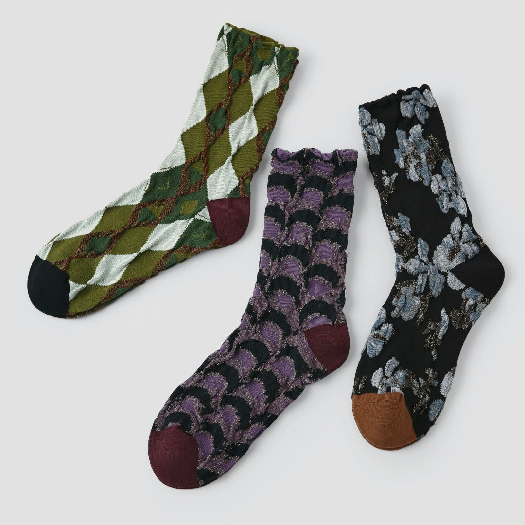 Jacquard Crew Socks
