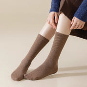 Women's 95% Cotton Heathered Long Crew Socks