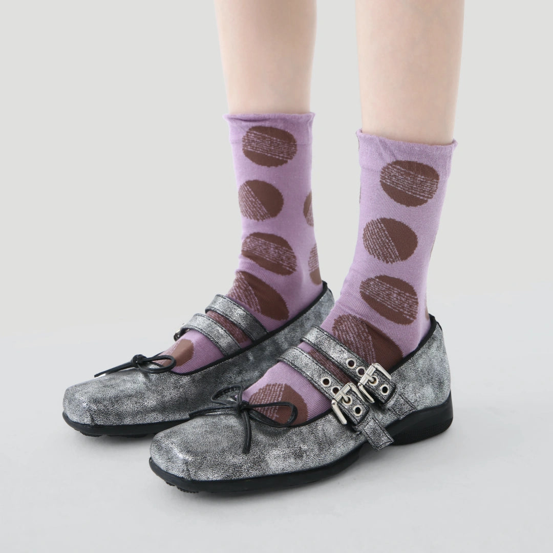 Women's Geometric Mesh Crew Socks (3-Pack) - sock set showing breathable mesh comfort