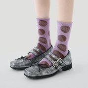 Women's Geometric Mesh Crew Socks (3-Pack) - sock set showing breathable mesh comfort