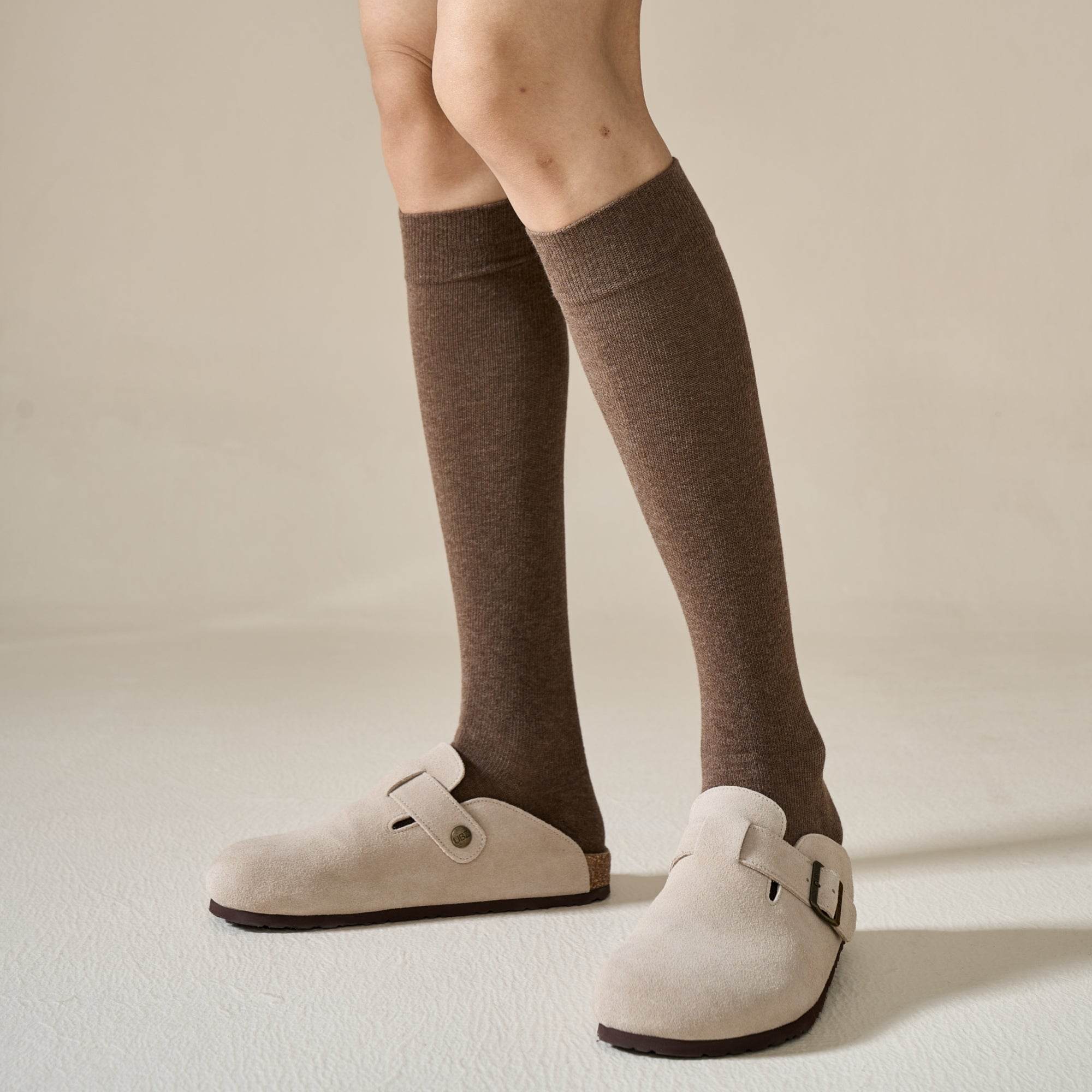 Women's Soft Combed Cotton Knee-High Socks - Single Pair