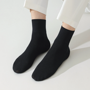 Men's Silk & Modal Non-Binding Loose Cuff Cooling Socks - detail photo showing modal and mulberry silk comfort