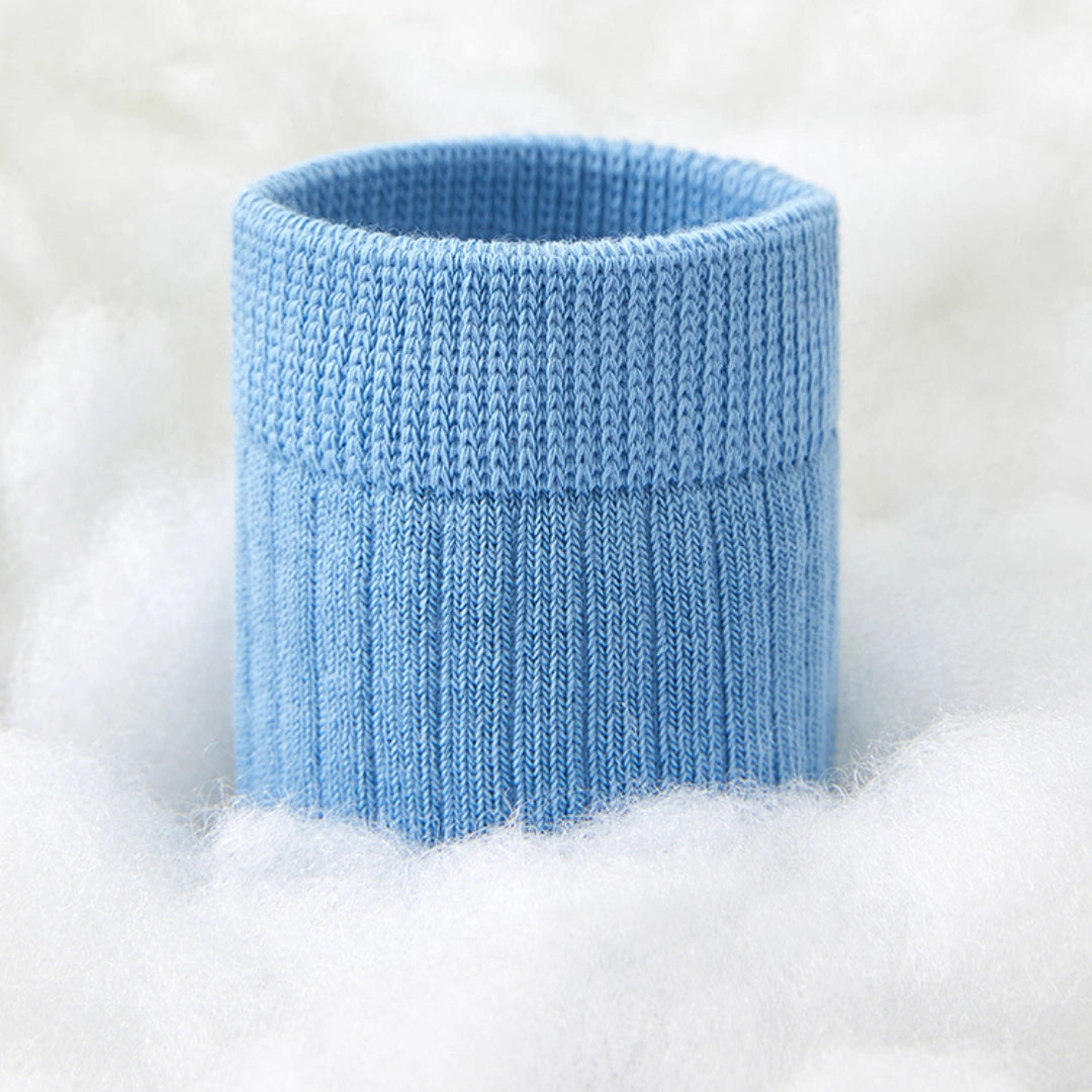 Kids' 97% Cotton Ribbed Socks Cool Blue 5-Pack