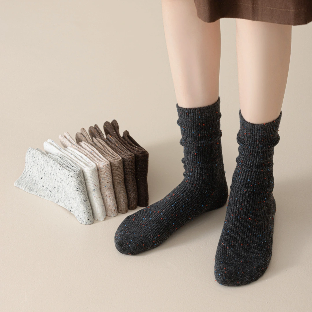 Confetti Ribbed Knit Socks