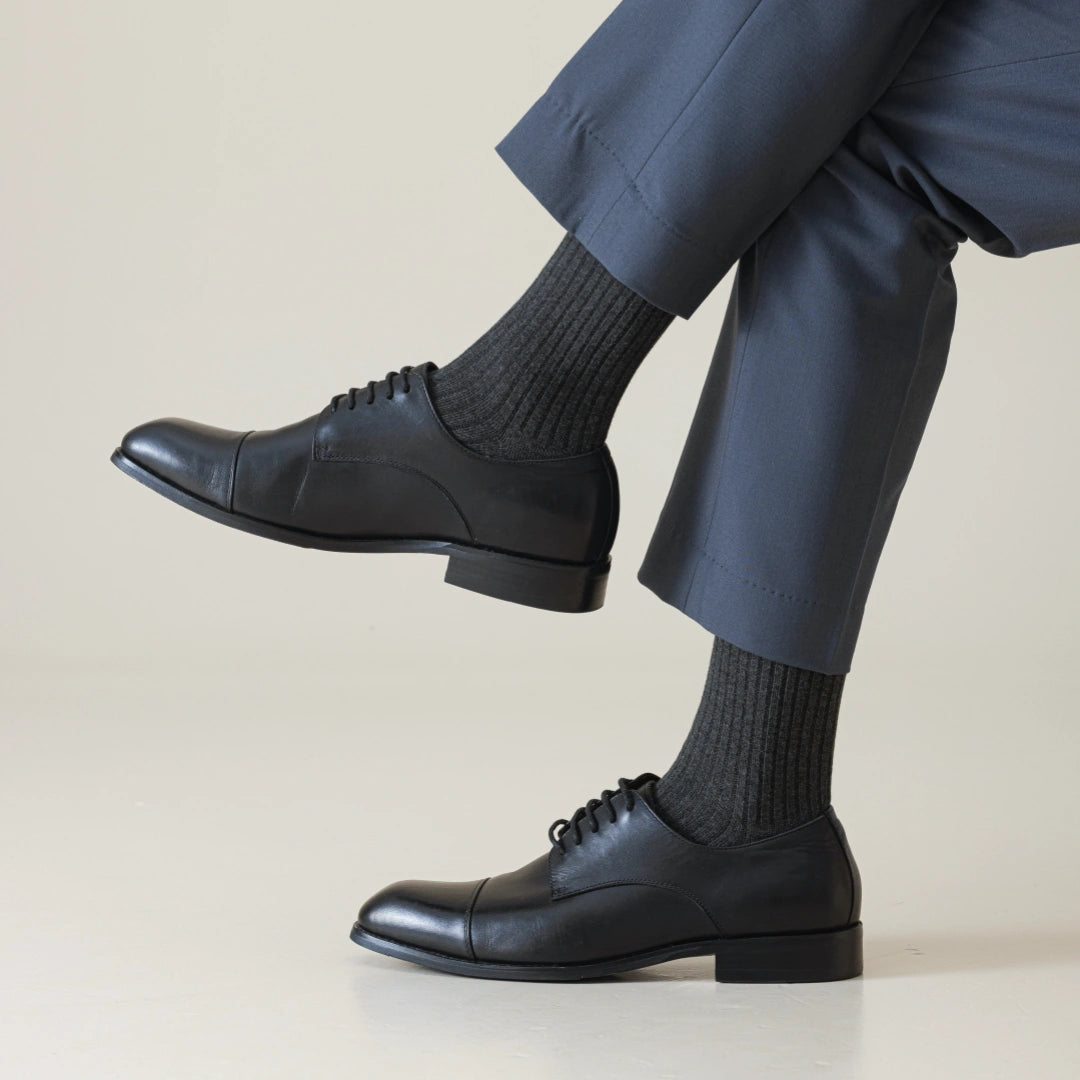 Men's 80% Cotton Drop-Needle Business Crew