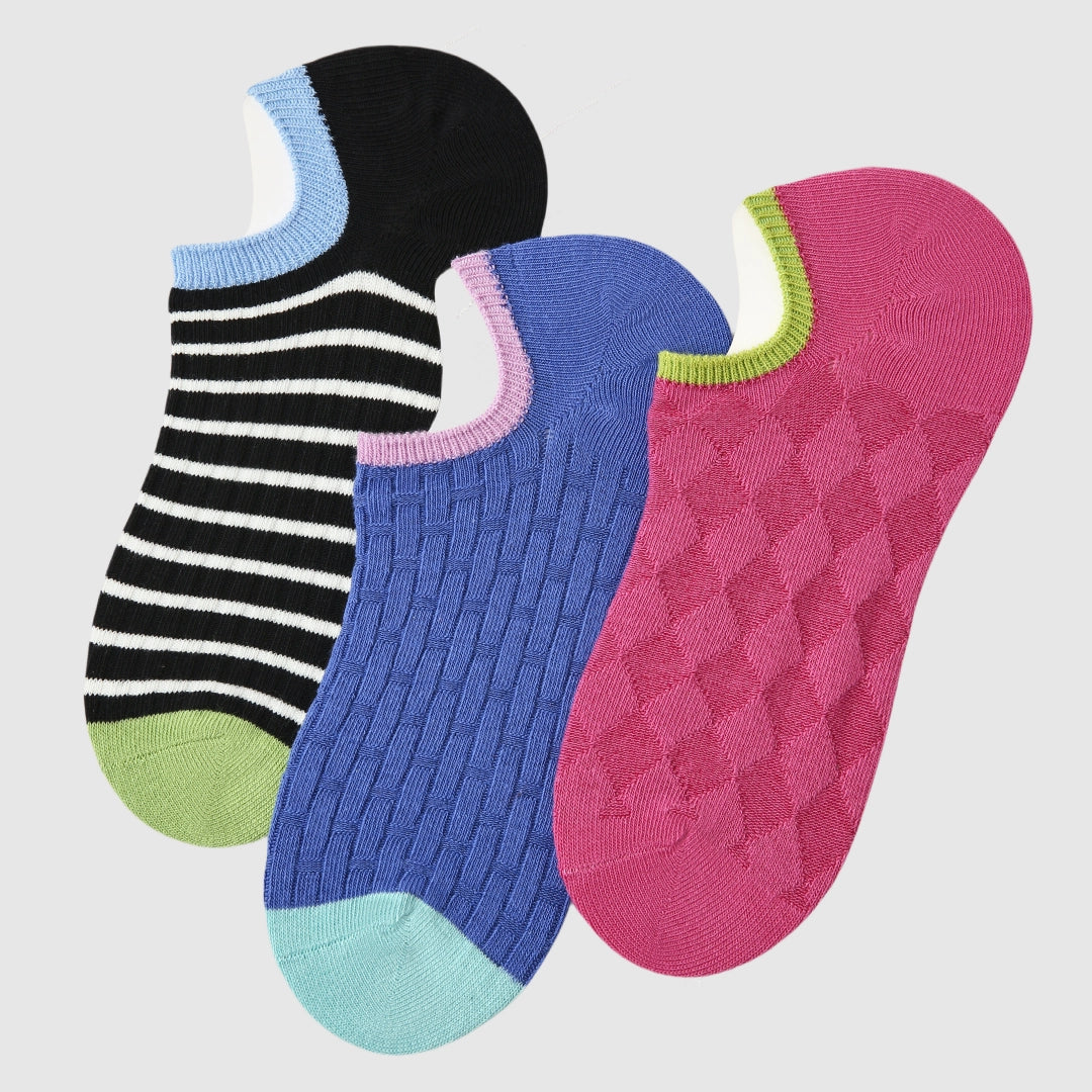 Textured No-Show Socks