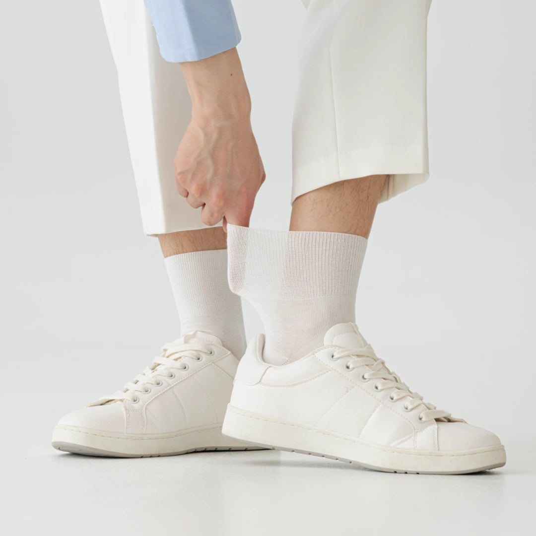 Men's 99% Supima® Cotton Silk-Touch Quarter Socks - product photo showing soft cotton comfort