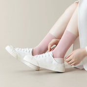 Women's 97% Cotton 6.6" Essential Crew Socks - product photo showing soft cotton comfort