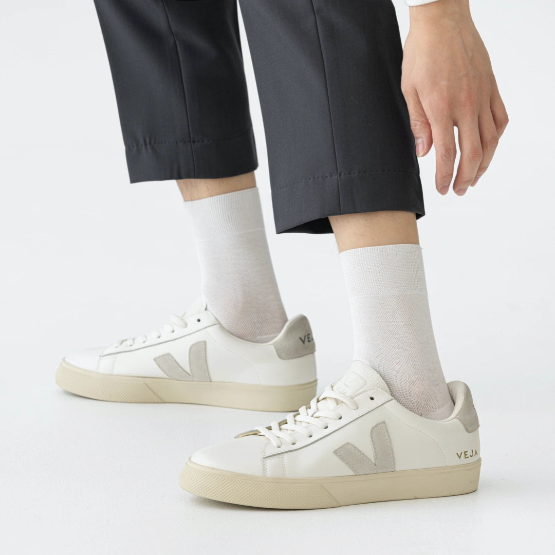 Men's 99% Supima® Cotton Ultra-Soft Mesh Crew Socks - product photo showing breathable mesh comfort