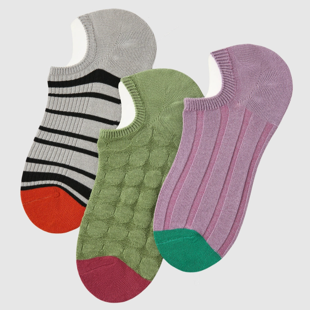 Colorblock No-Show Socks