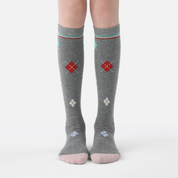 Women's Designer "Renaissance" Argyle Preppy Calf Socks