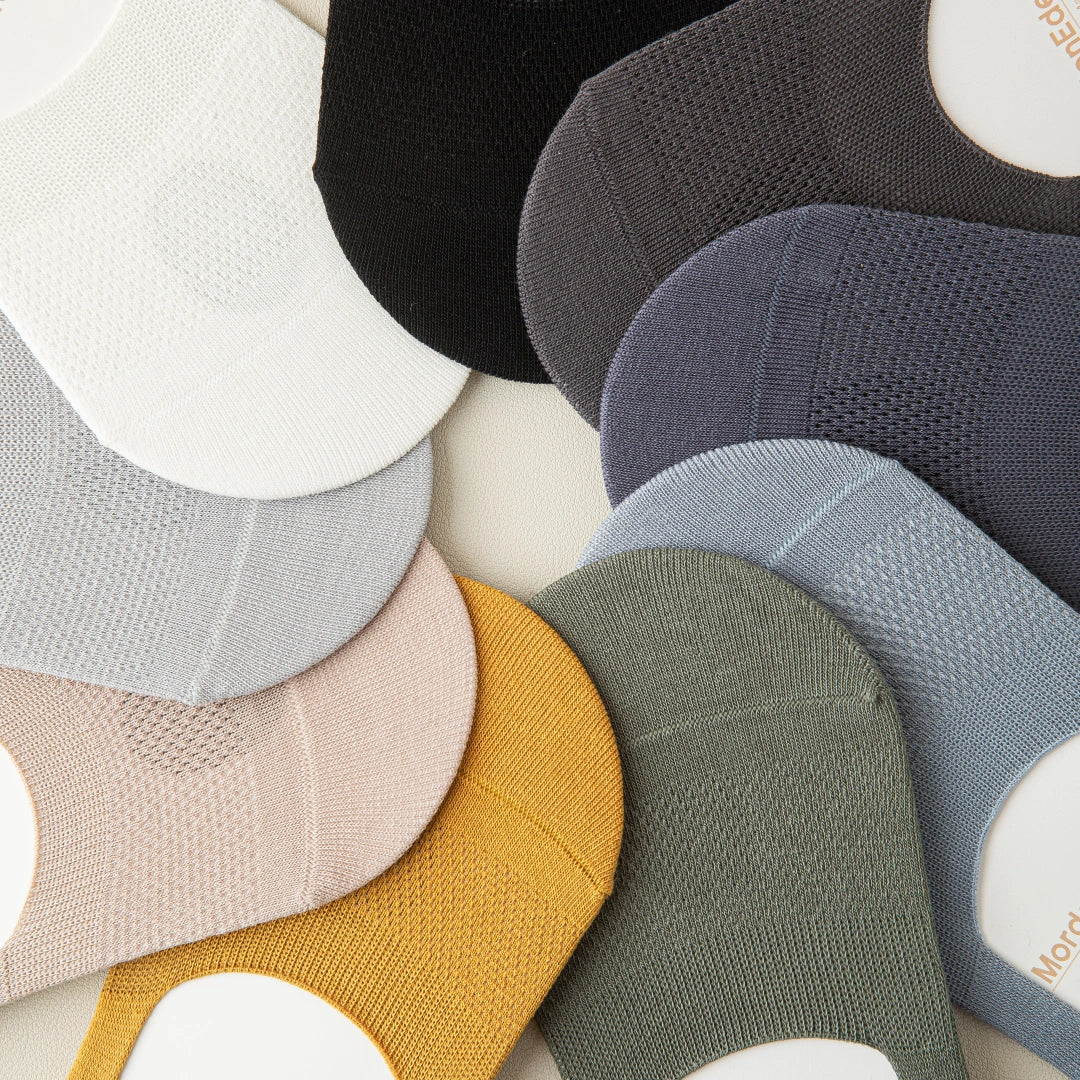 Men's 92% Cotton Breathable Mesh Boat Socks