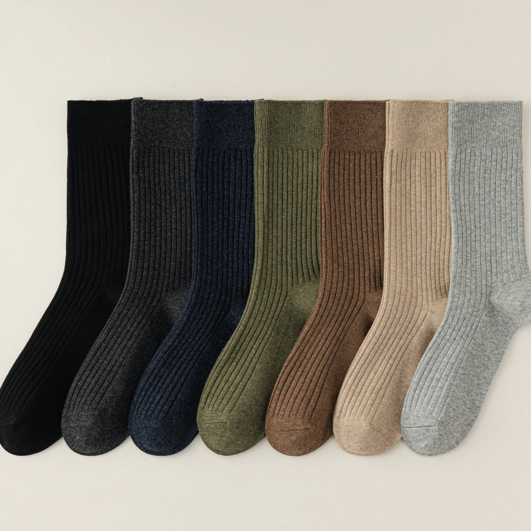 Men's 80% Cotton Drop-Needle Business Crew