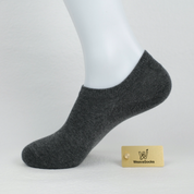 Men's 92% Cotton Ultra-Soft Heathered No-Show Socks - product photo showing soft cotton comfort