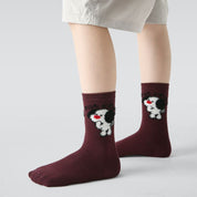 Kid's Earthy Tones Patterned Socks - 4 Pairs