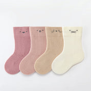 Baby’s Minimalist Line Art Ribbed Socks 4-Pack
