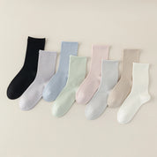 Women's 6" Modal & 6A Mulberry Silk Blend Crew Socks - product photo showing modal and mulberry silk comfort