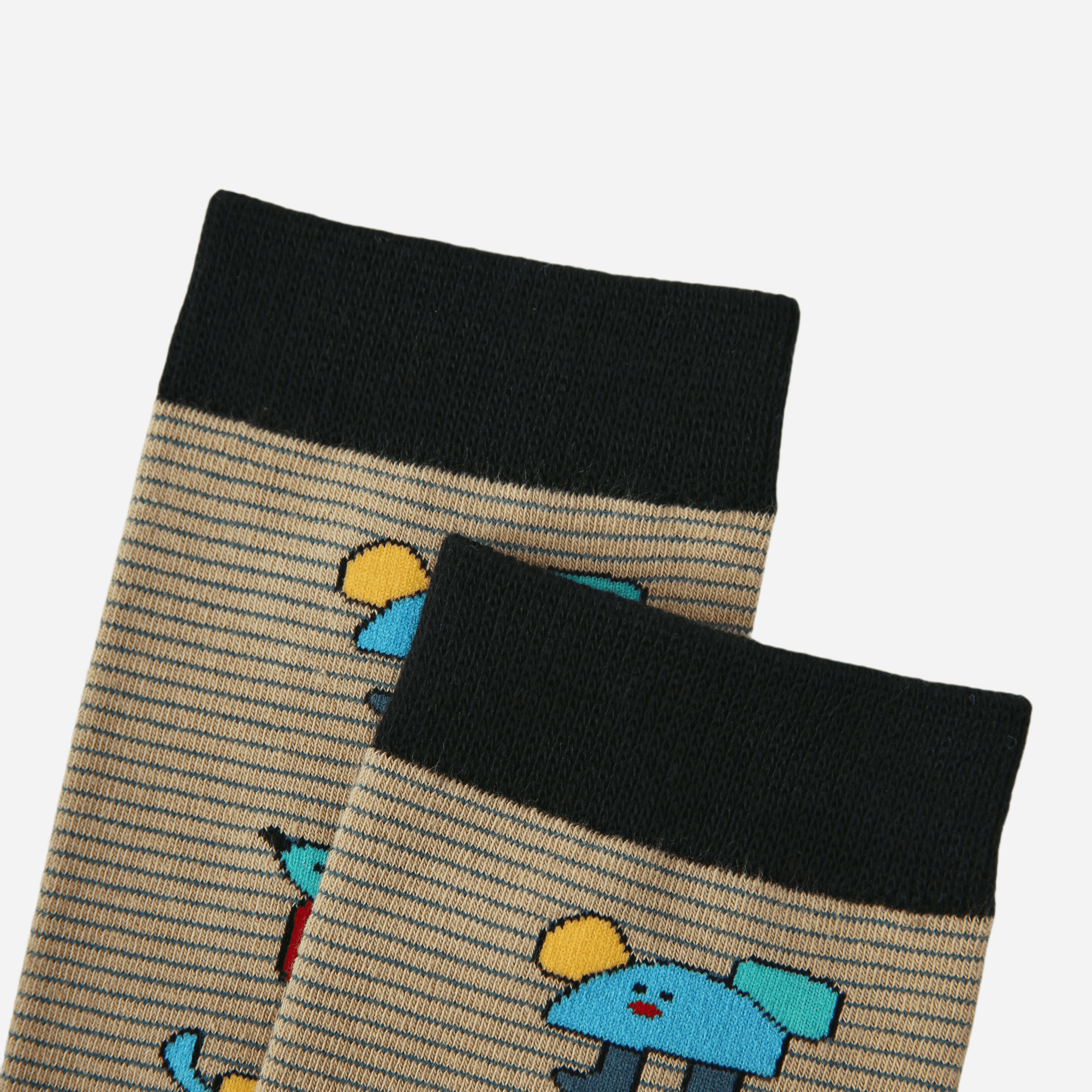 Women's Whimsical Doodle Crew Socks - 3 pairs