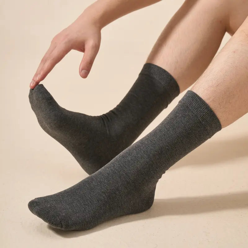 Men's Smooth-Knit Heathered Crew Socks