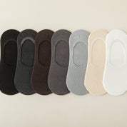 Men's Mulberry Silk & Modal Ultra-Thin No-Show Socks - product photo showing modal and mulberry silk comfort