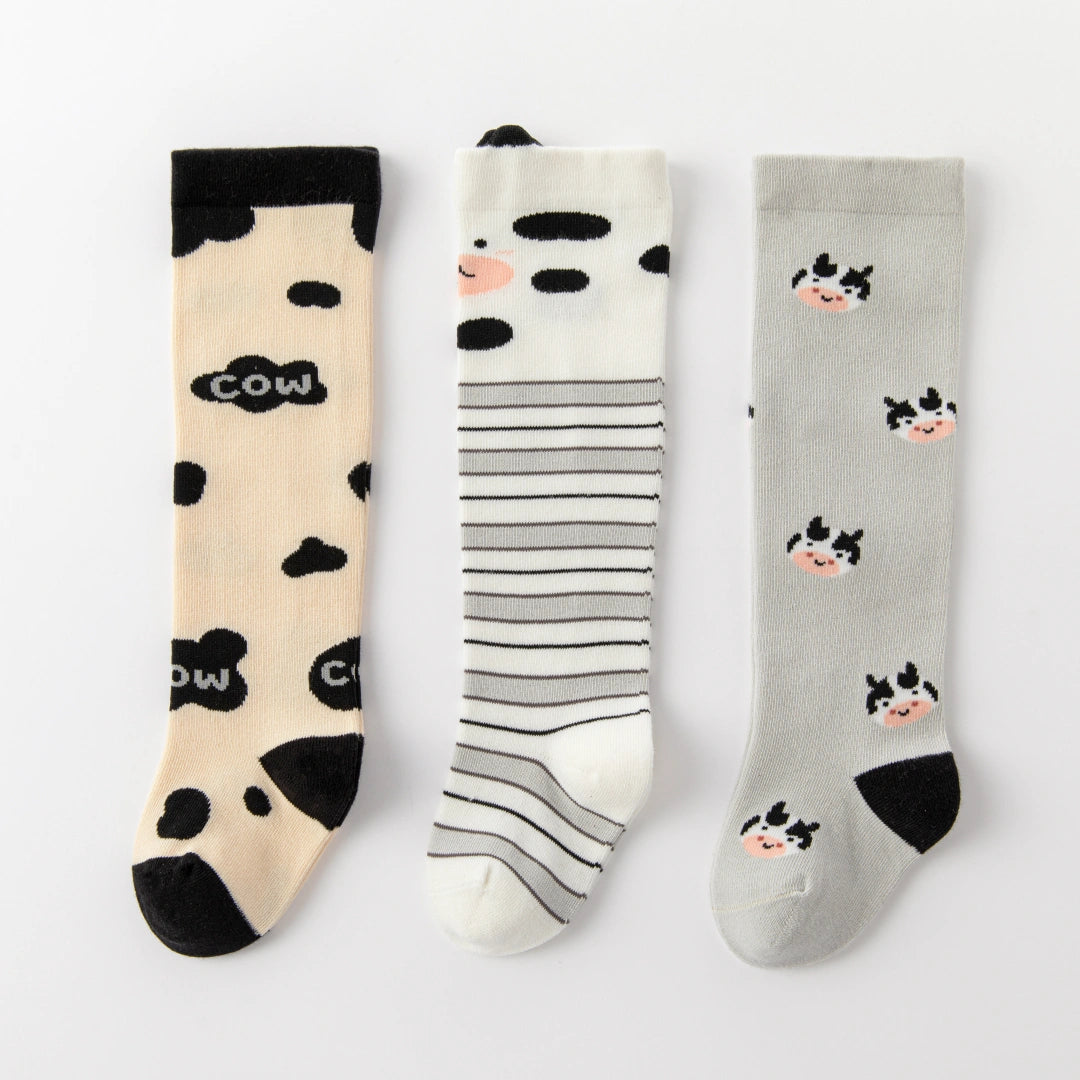 Baby’s Moo Moo' Cute Cow Knee-High 3-Pack