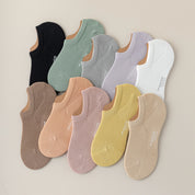 Kids & Petite Women's 95% Cotton Seamless No-Show Socks - sock set showing soft cotton comfort