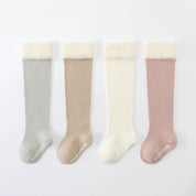 Baby & Toddler 3D Plush Flower & Gingham Knee-High - product photo showing secure grip comfort