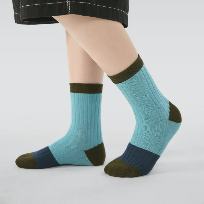 Kid's Modern Retro Patterned Socks - 5 Pairs