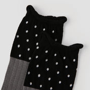 Women's Sheer Ruffle Cuff Socks - detail photo showing seamless stretch comfort