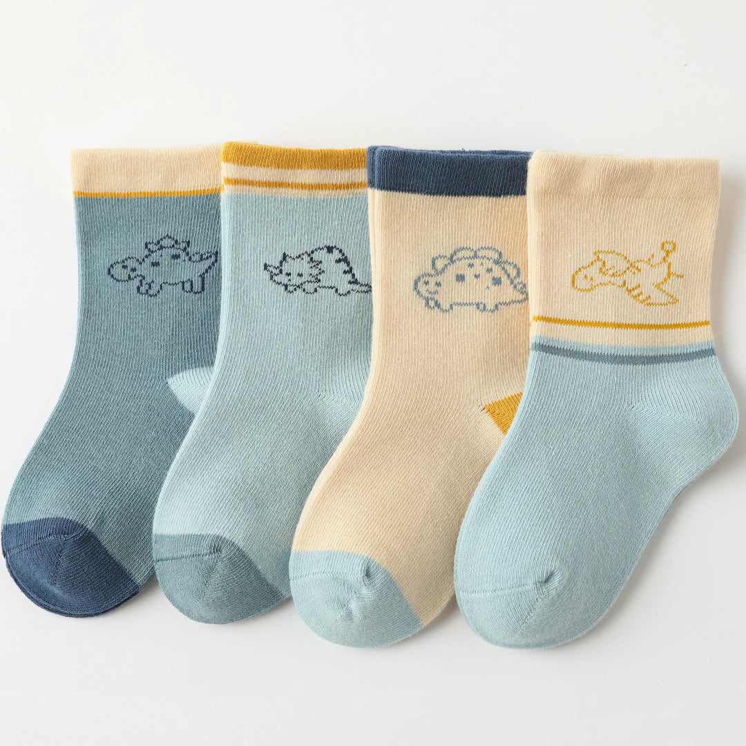 Baby’s Little Dino Baby Cotton Socks 4-Pack