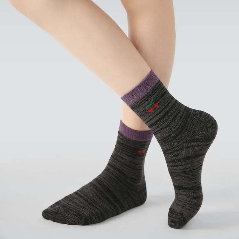 Kid's Girls' Preppy Charm Crew Socks - 5 Pairs