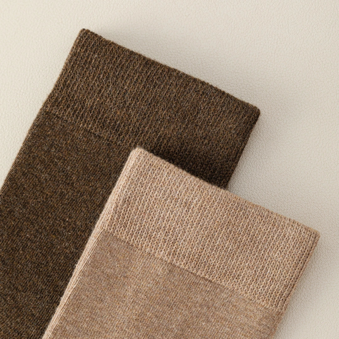 Men's 98% Cotton Heathered Business Crew Socks