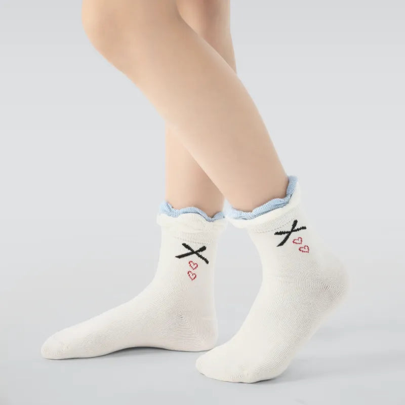 Kid's Girls' Sweet Blue Delicate Socks - 5 Pairs