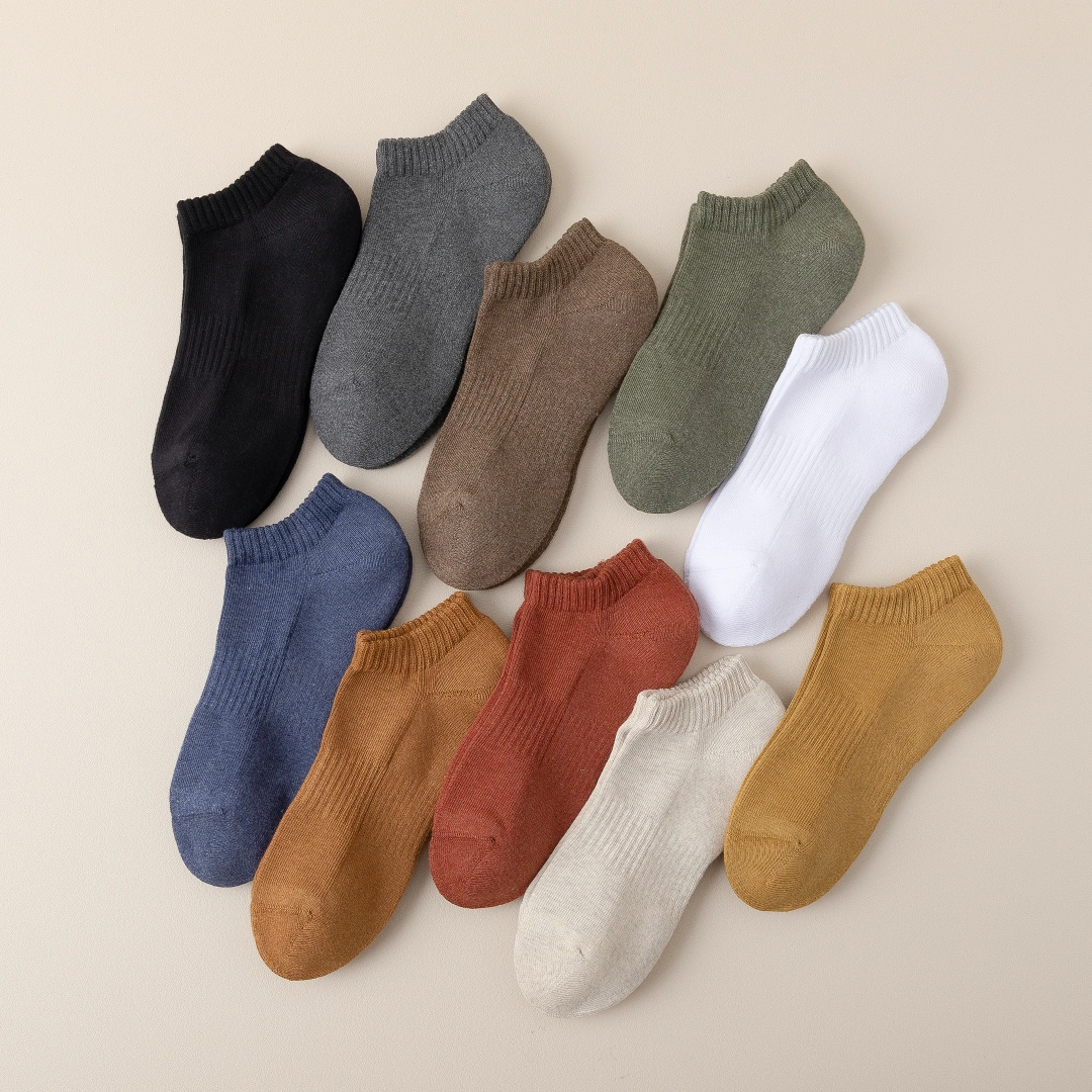 Women's 92% Cotton Terry Cushion Low Cut Socks - product photo showing cushioned comfort