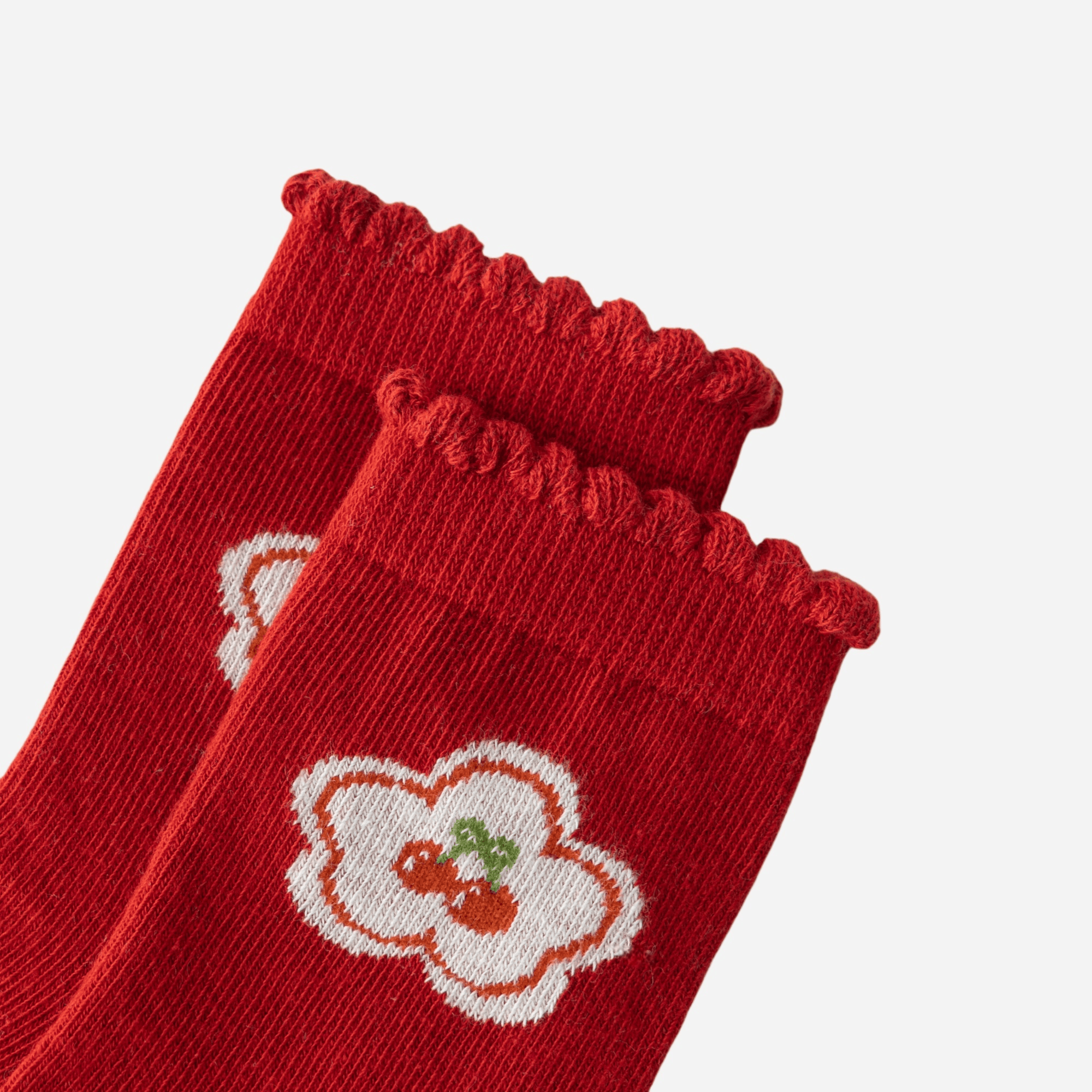 Kid's Girls' Holiday Cherry Crew Socks - 5 Pairs - Weavasocks
