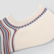 "Artisan Pulse" Women's 3D Jacquard No-Show Socks 5-Pack - sock set showing secure grip comfort