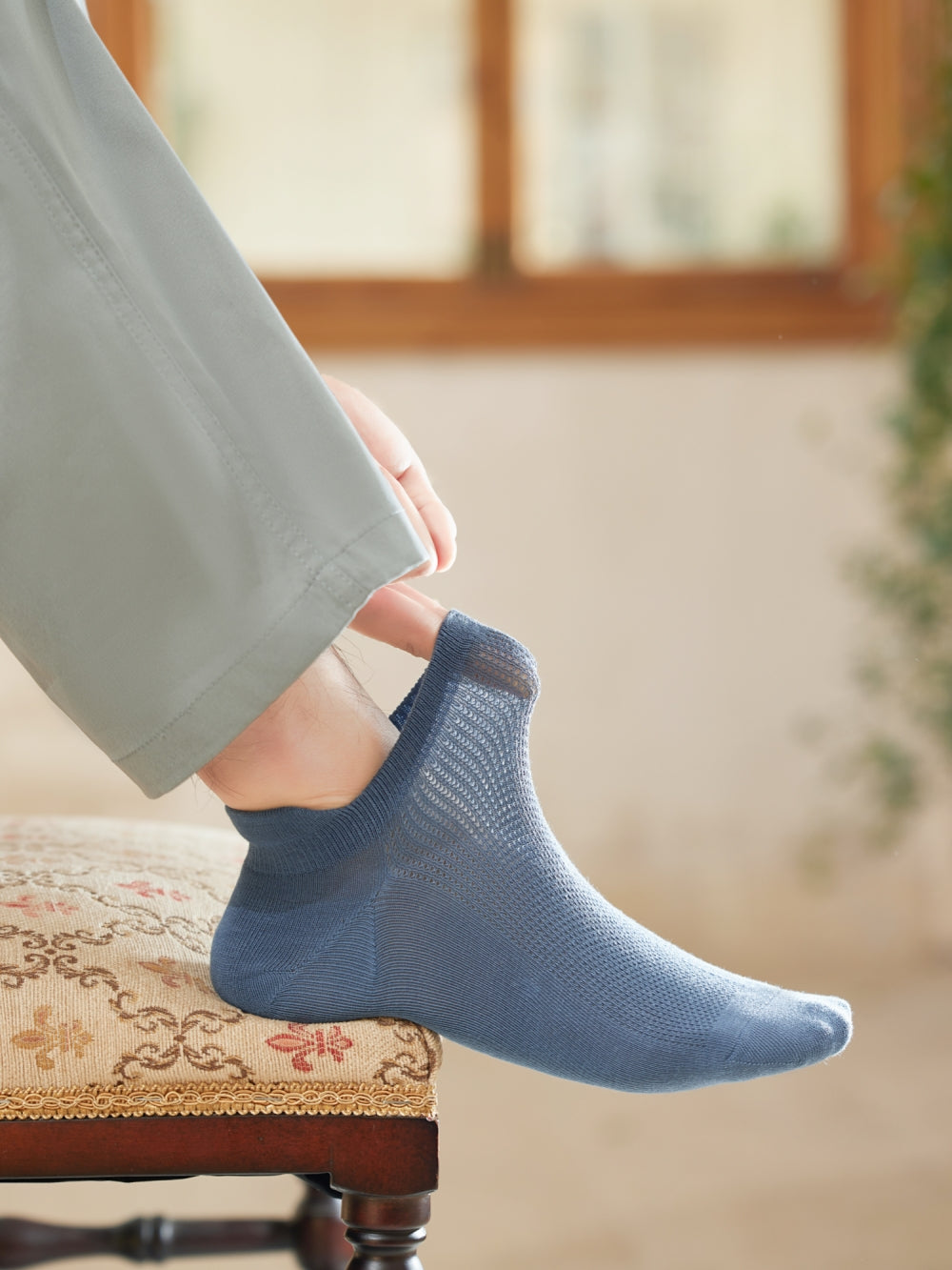 Men's Cotton Invisible Ankle Socks-1 Pack