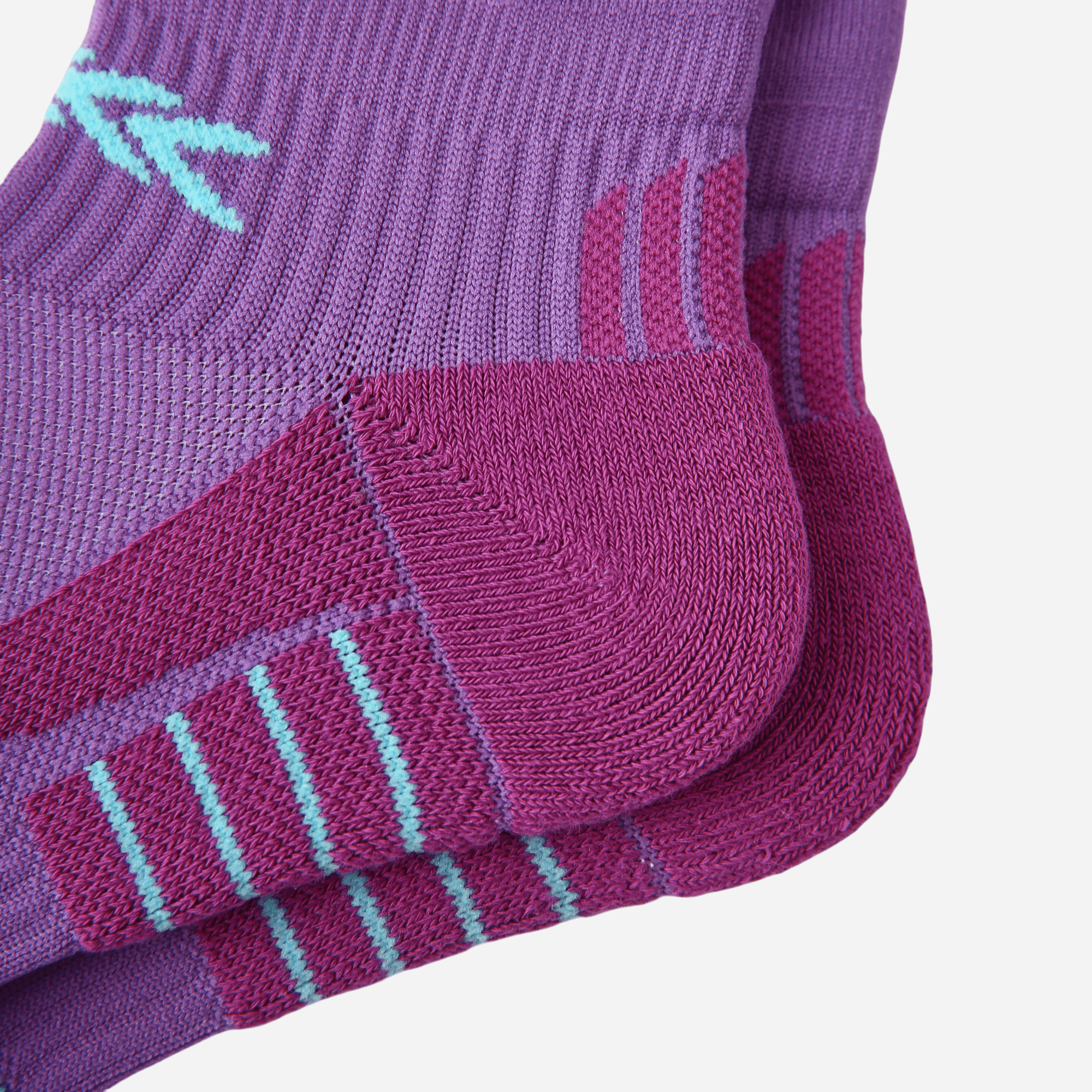 Women's Performance Cushioned Ankle Socks - Purple & Teal