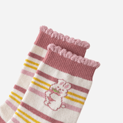 Kid's Girls' Textured Bunny & Bow Crew Socks - 5 Pairs - Weavasocks