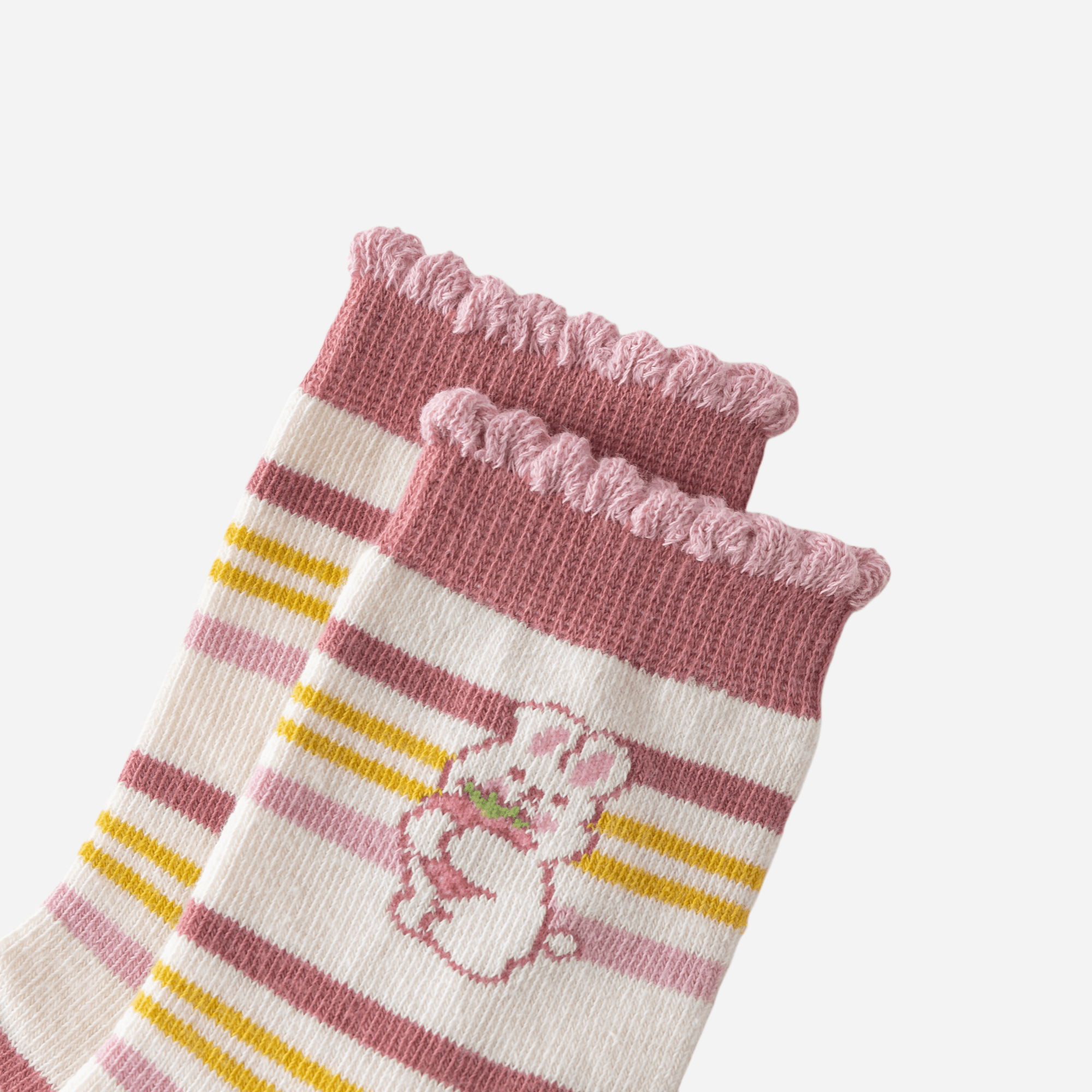 Kid's Girls' Textured Bunny & Bow Crew Socks - 5 Pairs - Weavasocks