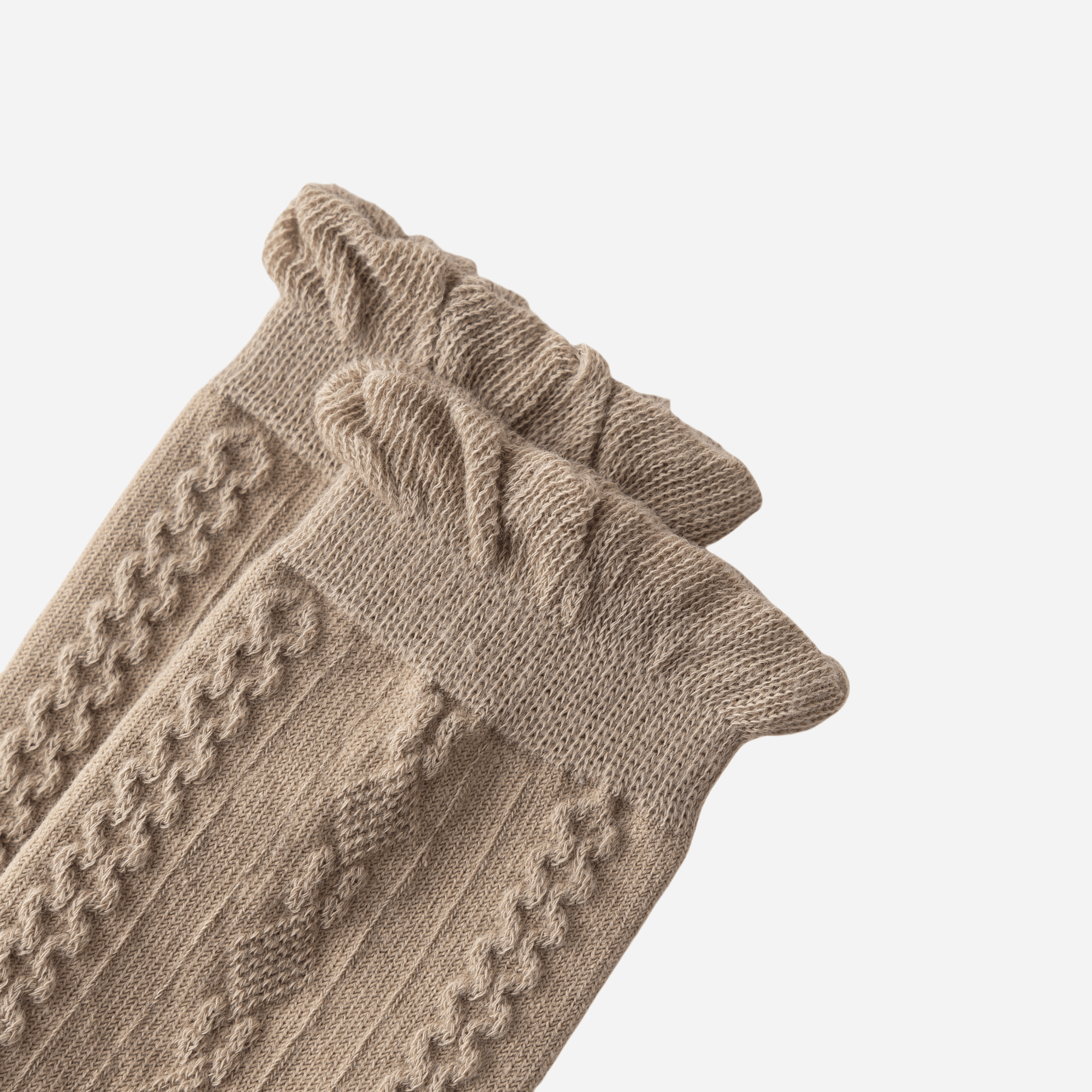 Kid's Ruffle Cable Knit Crew Socks 5 - Pairs - Weavasocks