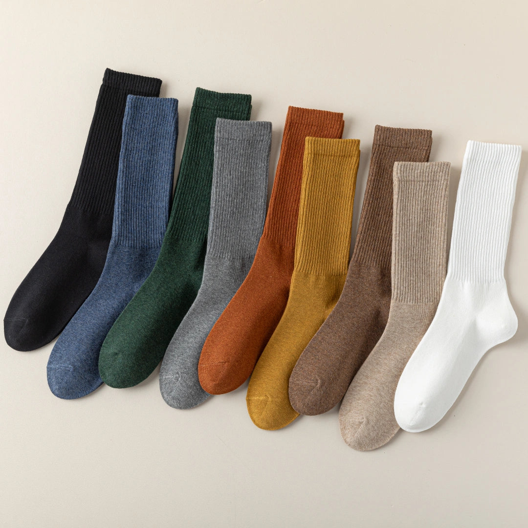 Women's 95% Cotton Heathered Long Crew Socks