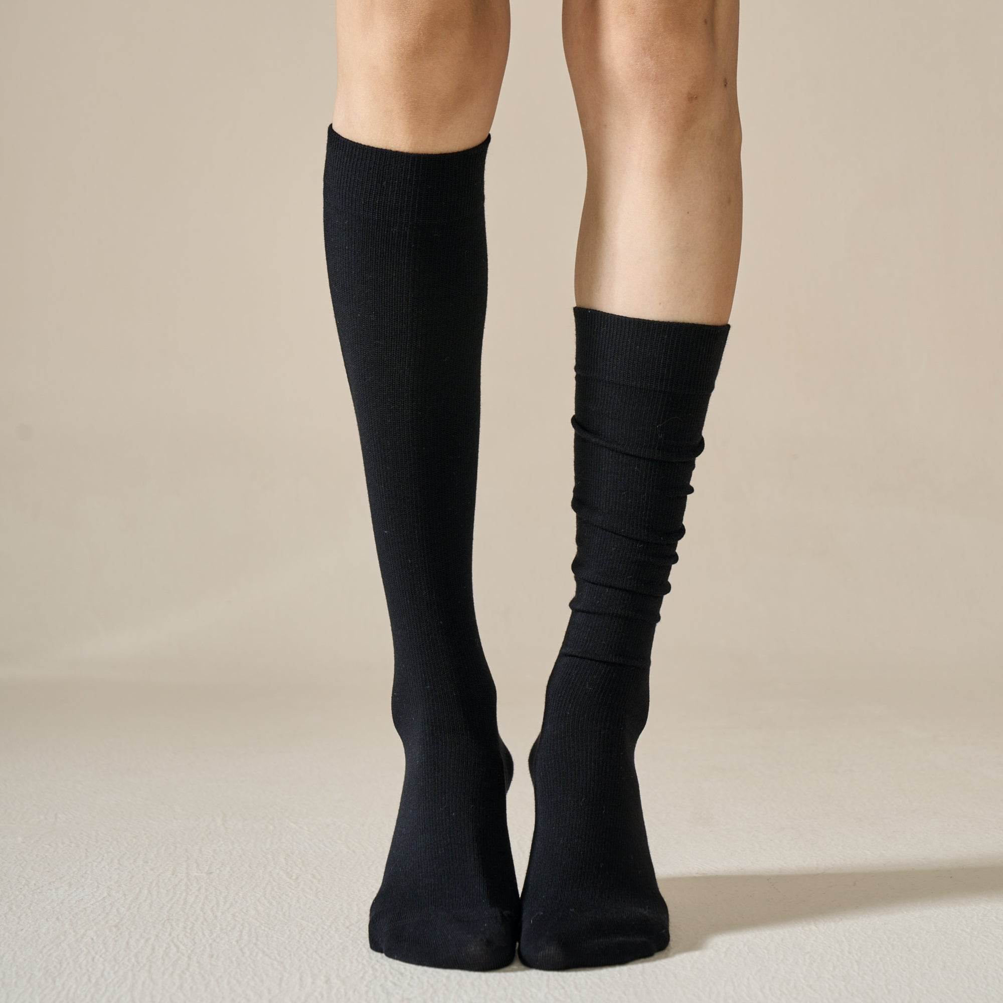 Women's Soft Combed Cotton Knee-High Socks - Single Pair