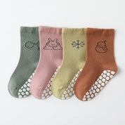 Cozy Winter Non-Slip Floor Socks 4-Pack