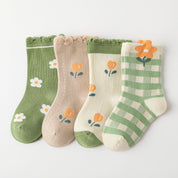 Baby’s Garden Bloom Ruffle Socks 4-Pack