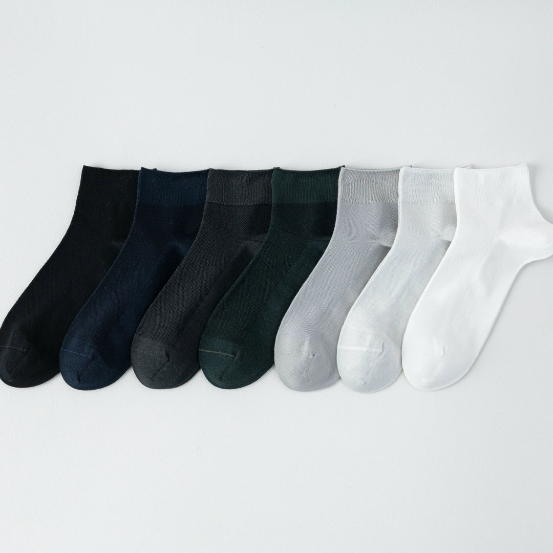 Men's 99% Supima® Cotton Breathable Mesh Ankle Socks - product photo showing breathable mesh comfort