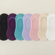Women's Mulberry Silk & Modal Ultra-Thin No-Show Socks - product photo showing modal and mulberry silk comfort